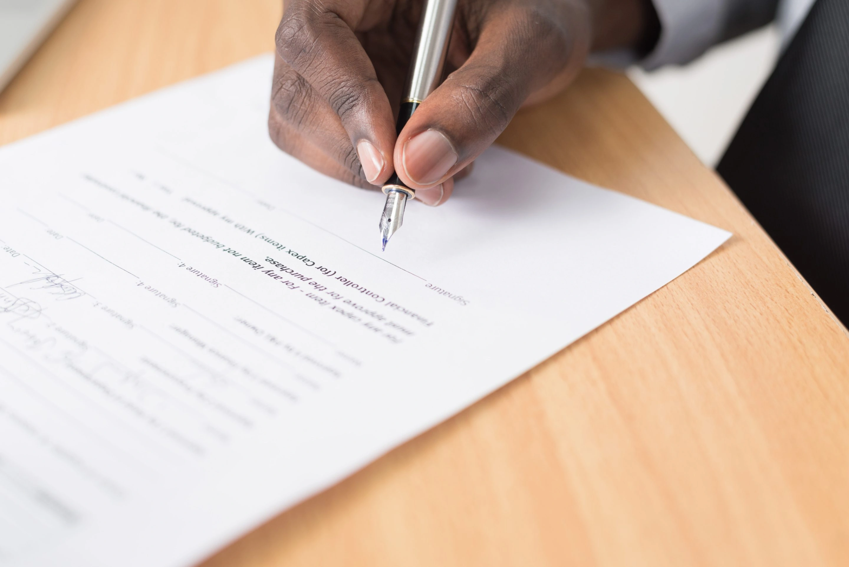 Legal: signing document